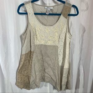 Patchwork Boho Flowing Tank Top